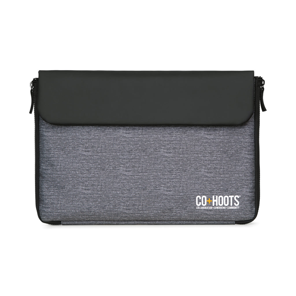 Mobile Office Commuter Sleeve for 15 Inch Laptops Embroidery - Granite Heather Grey - View 1
