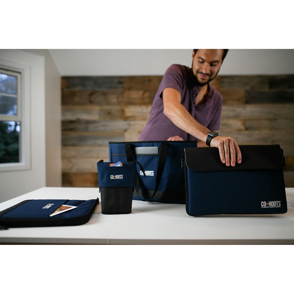 Mobile Office Commuter Sleeve for 15 Inch Laptops Transfer - Navy - View 4