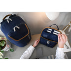 Mobile Office Hybrid Laptop Backpack with Desk Organizer Embroidery - Navy Heather - View 10