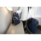 Mobile Office Hybrid Laptop Backpack with Desk Organizer Embroidery - Navy Heather - View 12