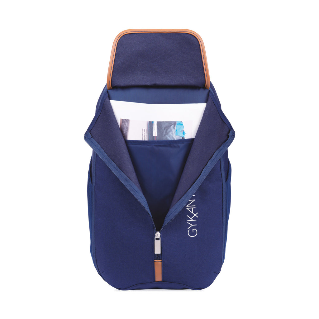 Mobile Office Hybrid Laptop Backpack with Desk Organizer Embroidery - Navy Heather - View 2