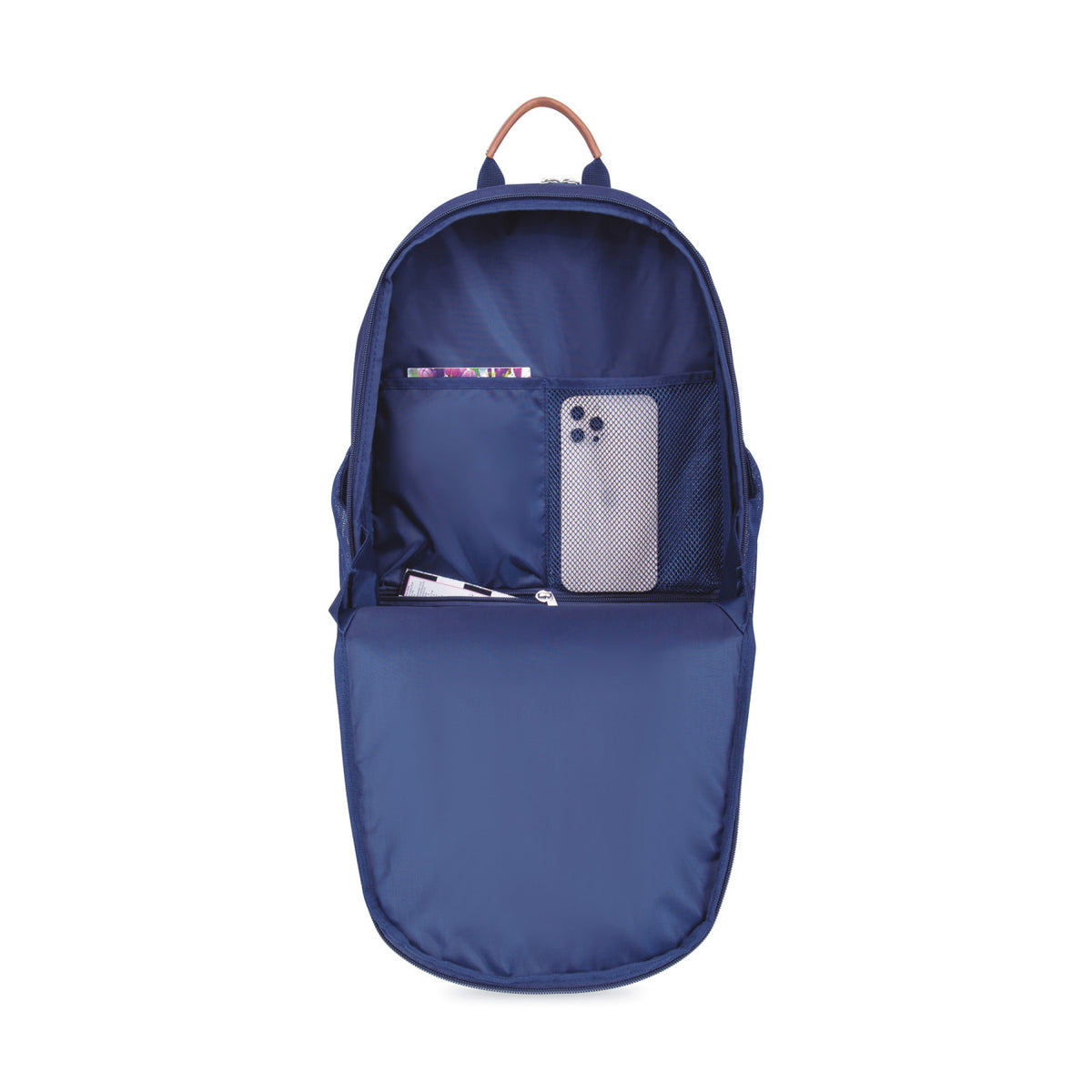 Mobile Office Hybrid Laptop Backpack with Desk Organizer Embroidery - Navy Heather - View 3