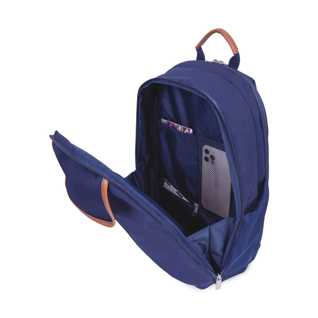 Mobile Office Hybrid Laptop Backpack with Desk Organizer Embroidery - Navy Heather - View 4