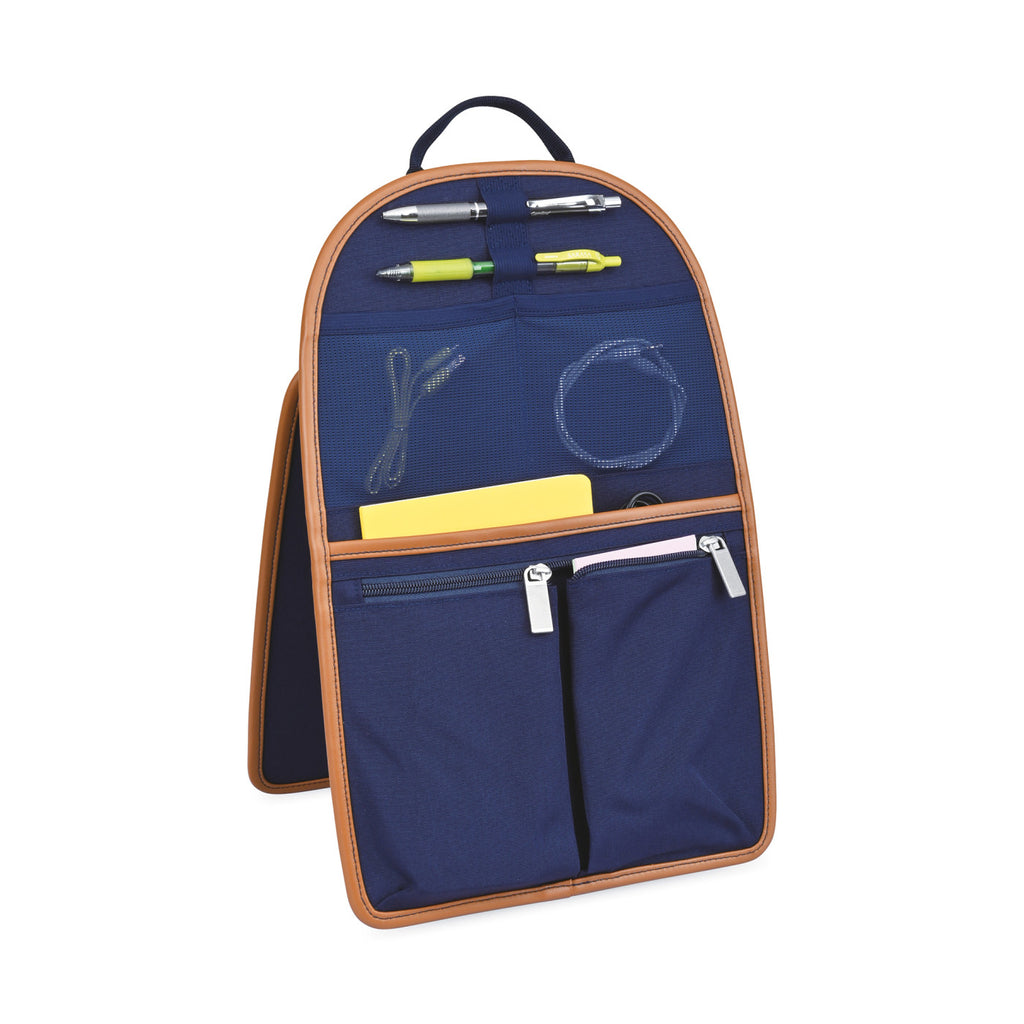Mobile Office Hybrid Laptop Backpack with Desk Organizer Embroidery - Navy Heather - View 6