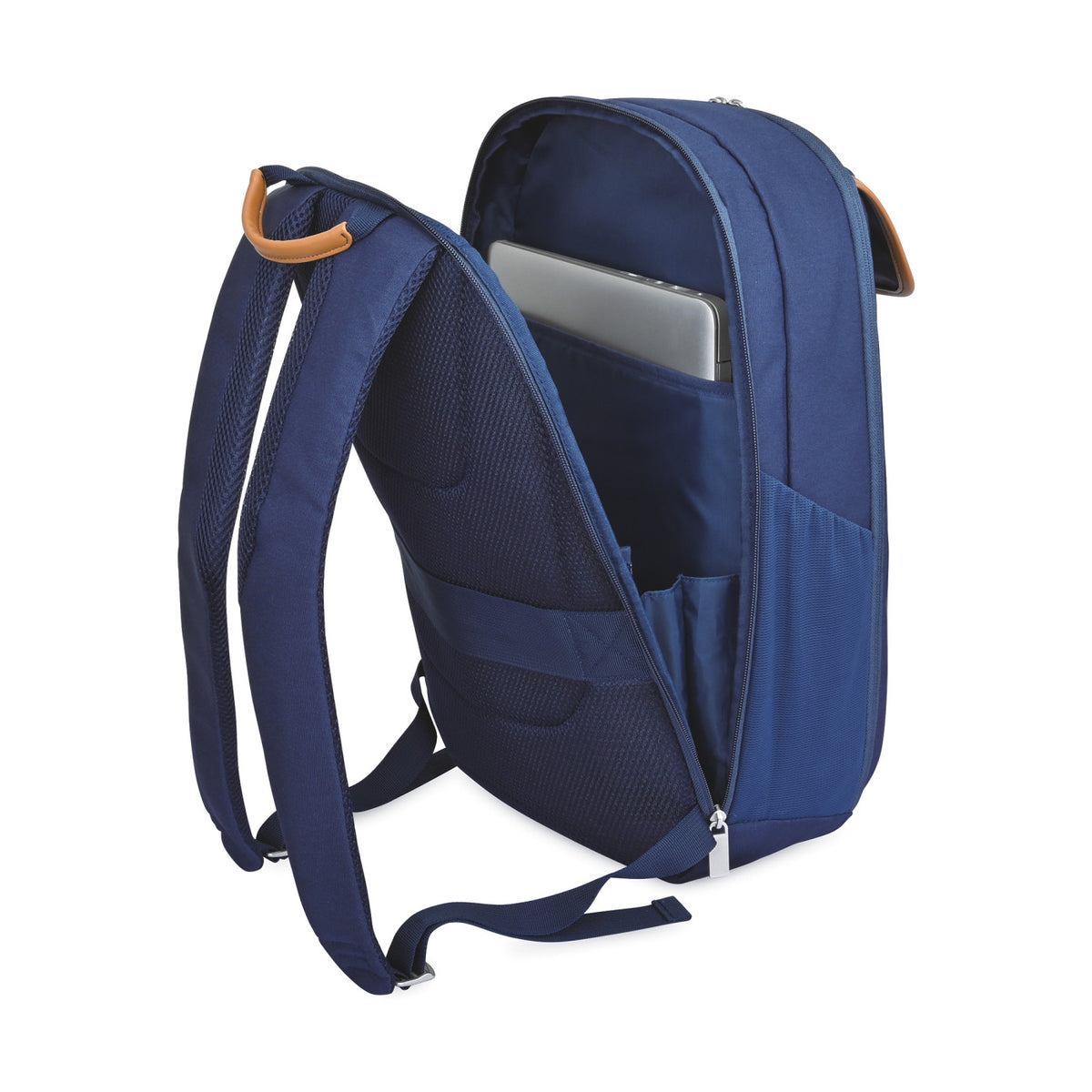 Mobile Office Hybrid Laptop Backpack with Desk Organizer Embroidery - Navy Heather - View 7