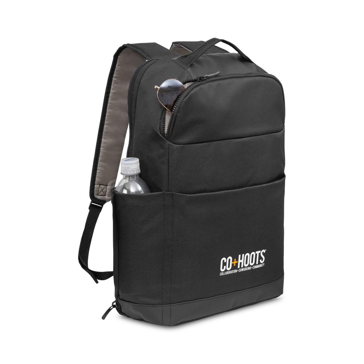 Mobile Office Laptop Backpack, 15 Inch Embroidery - Black - View 4