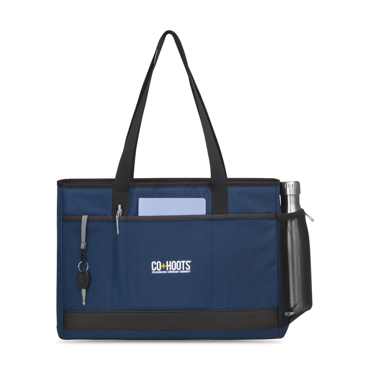 Mobile Office Laptop Tote, 17 Inch Embroidery - Navy - View 1