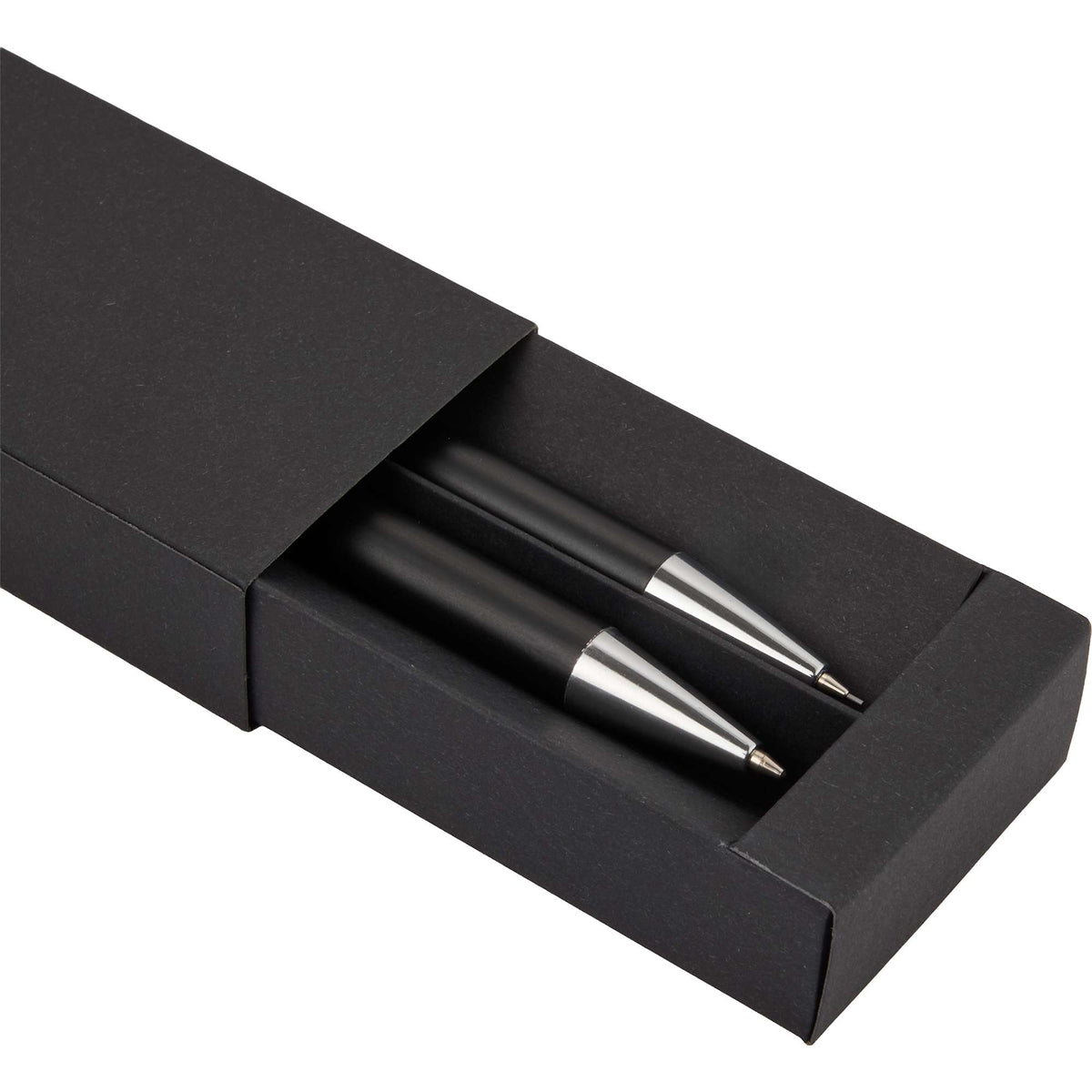 Mod Matte Pen and Pencil Set in Recycled Aluminum Full Color - Black - Detail