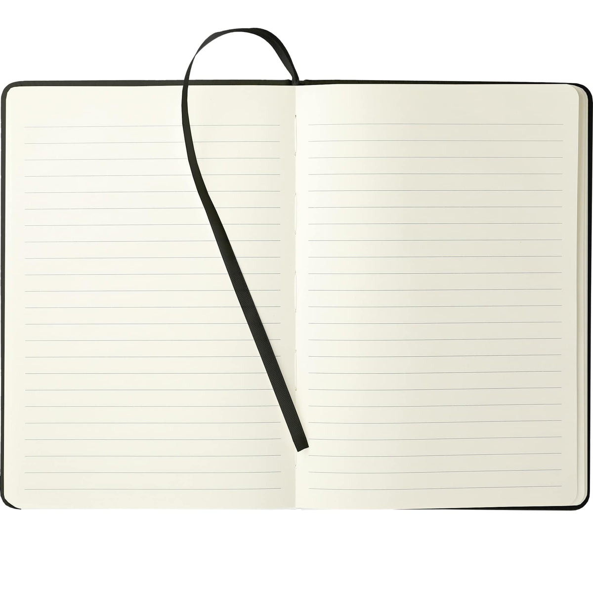 Moda Hardbound Notebook with Phone Pocket, 6 x 8 Inches Debossing - Black - Front 2