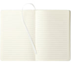 Moda Hardbound Notebook with Phone Pocket, 6 x 8 Inches Debossing - White - Front 2