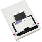Moda Hardbound Notebook with Phone Pocket, 6 x 8 Inches - White - Photo 3