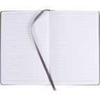Modena Textured Hardcover Journal, 5.5 x 8.5 Inches Debossing - Gunmetal - Front 3