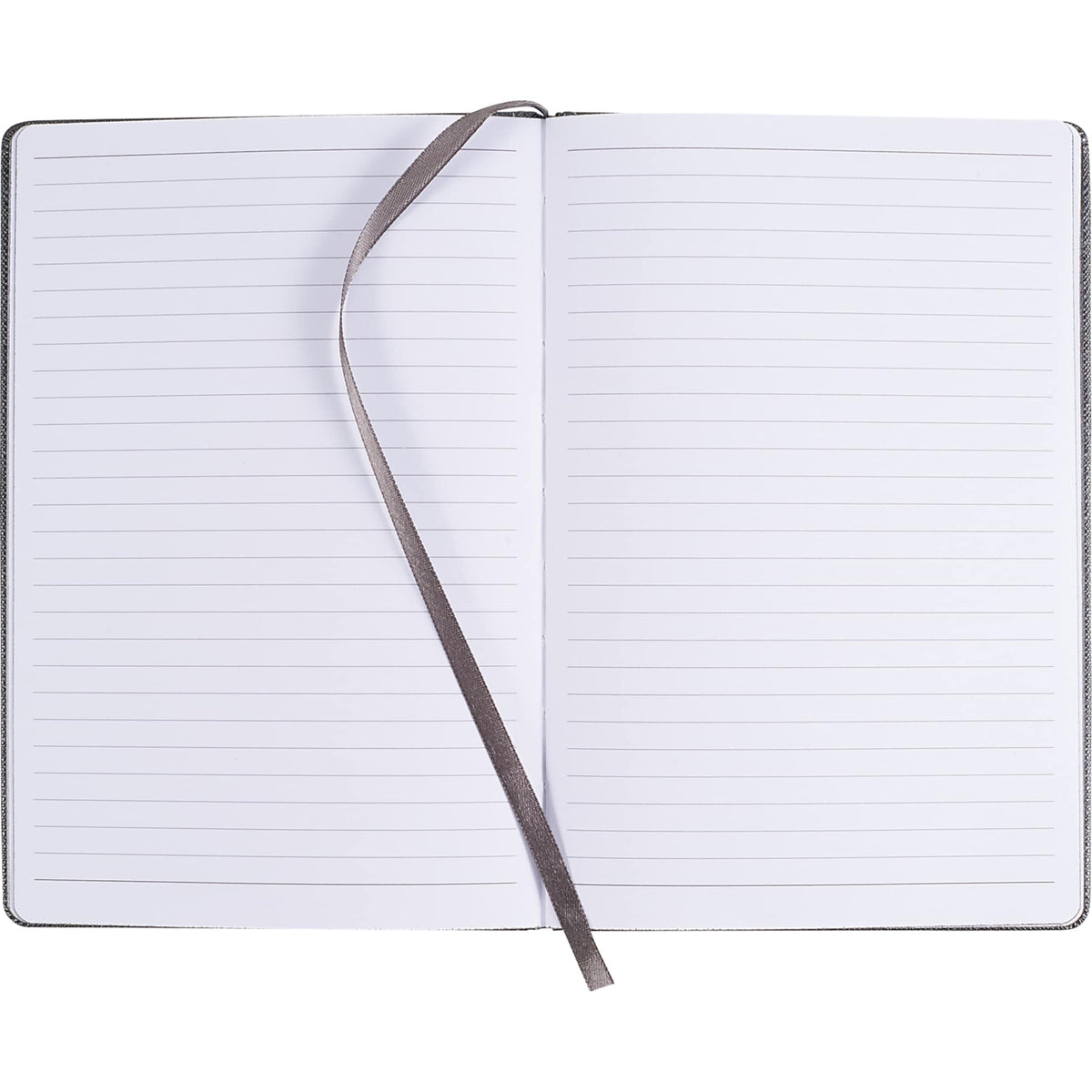 Modena Textured Hardcover Journal, 5.5 x 8.5 Inches Debossing - Gunmetal - Front 3