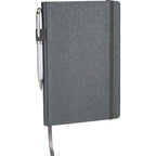Modena Textured Hardcover Journal, 5.5 x 8.5 Inches Debossing - Gunmetal - Photo