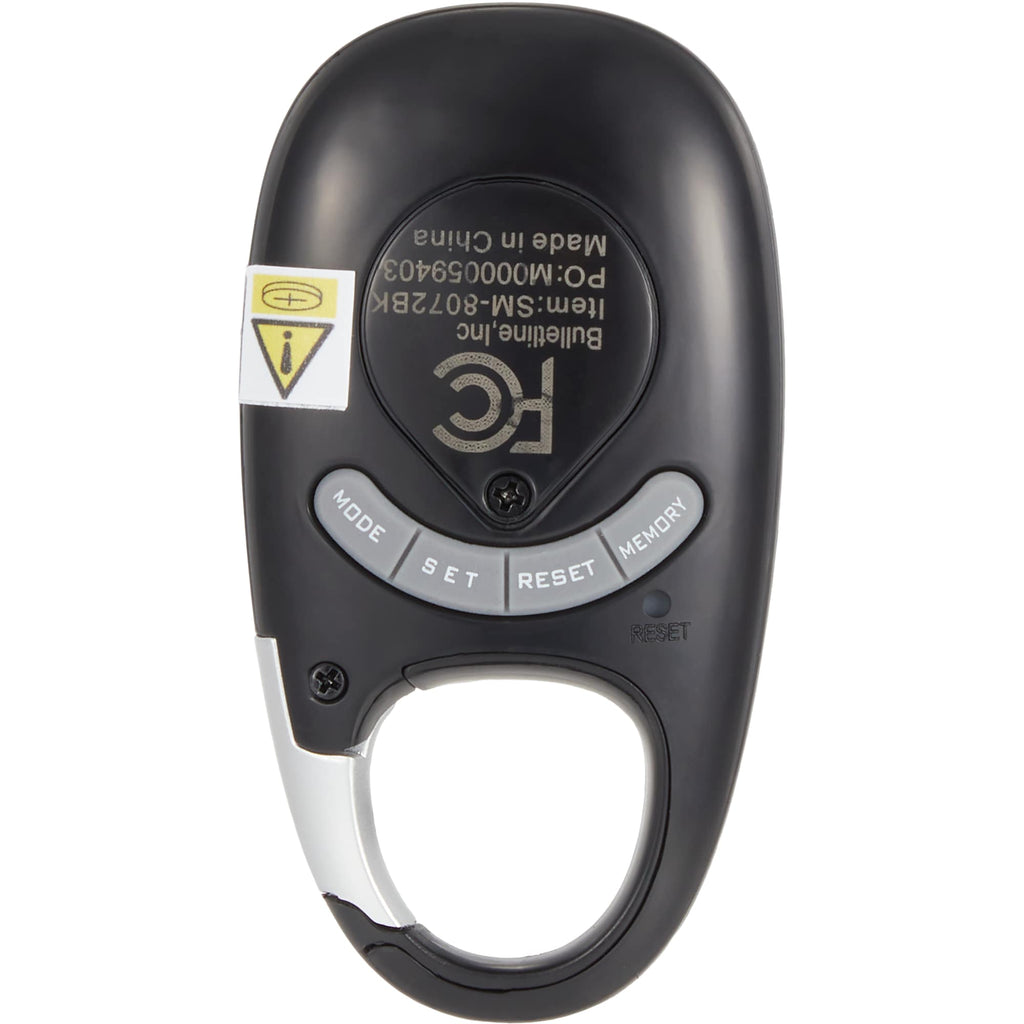 Modern Pedometer with Clock in a Gift Box Full Color - Black - Back