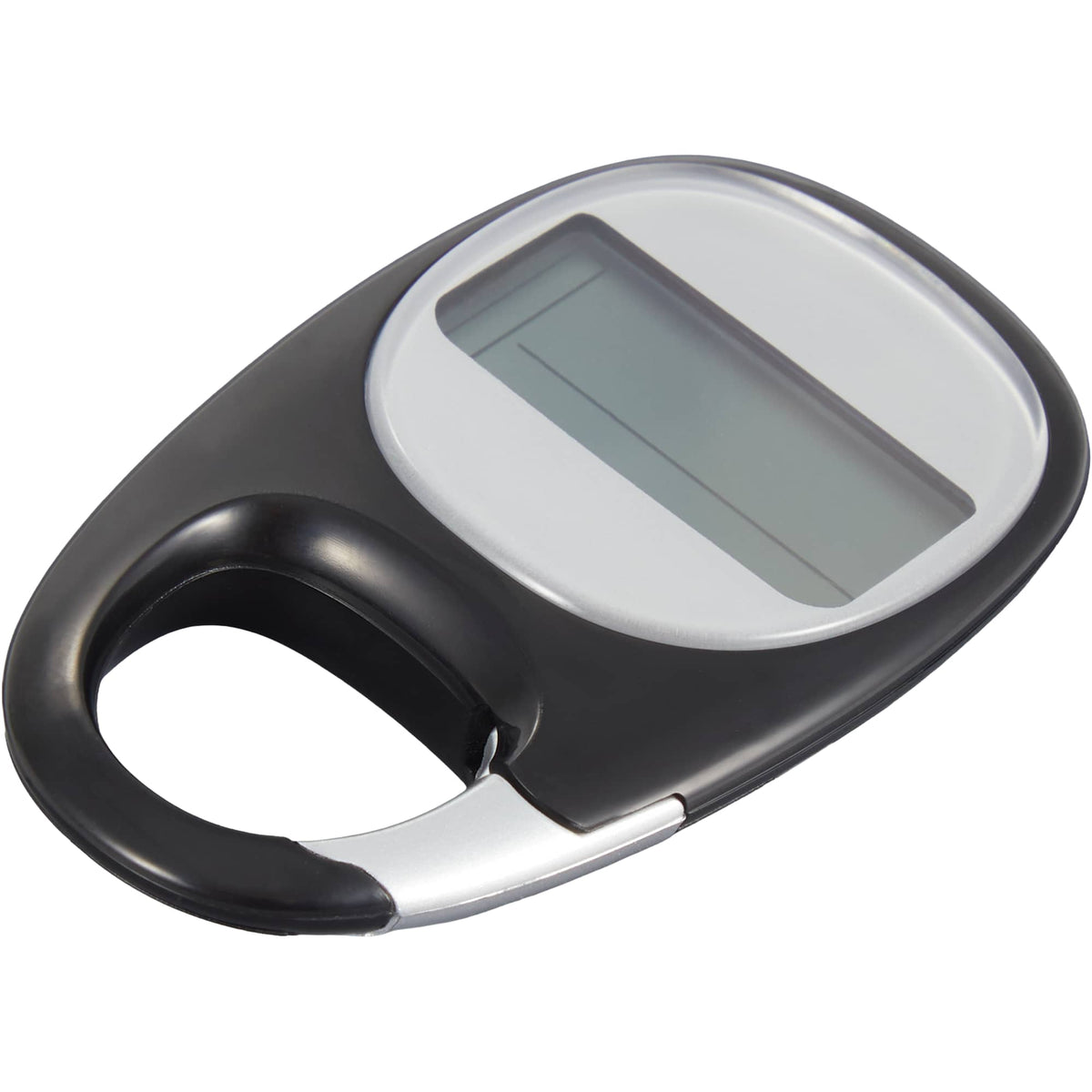 Modern Pedometer with Clock in a Gift Box Full Color - Black - Detail