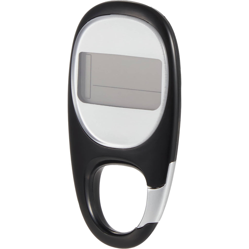 Modern Pedometer with Clock in a Gift Box Full Color - Black - Left Angle