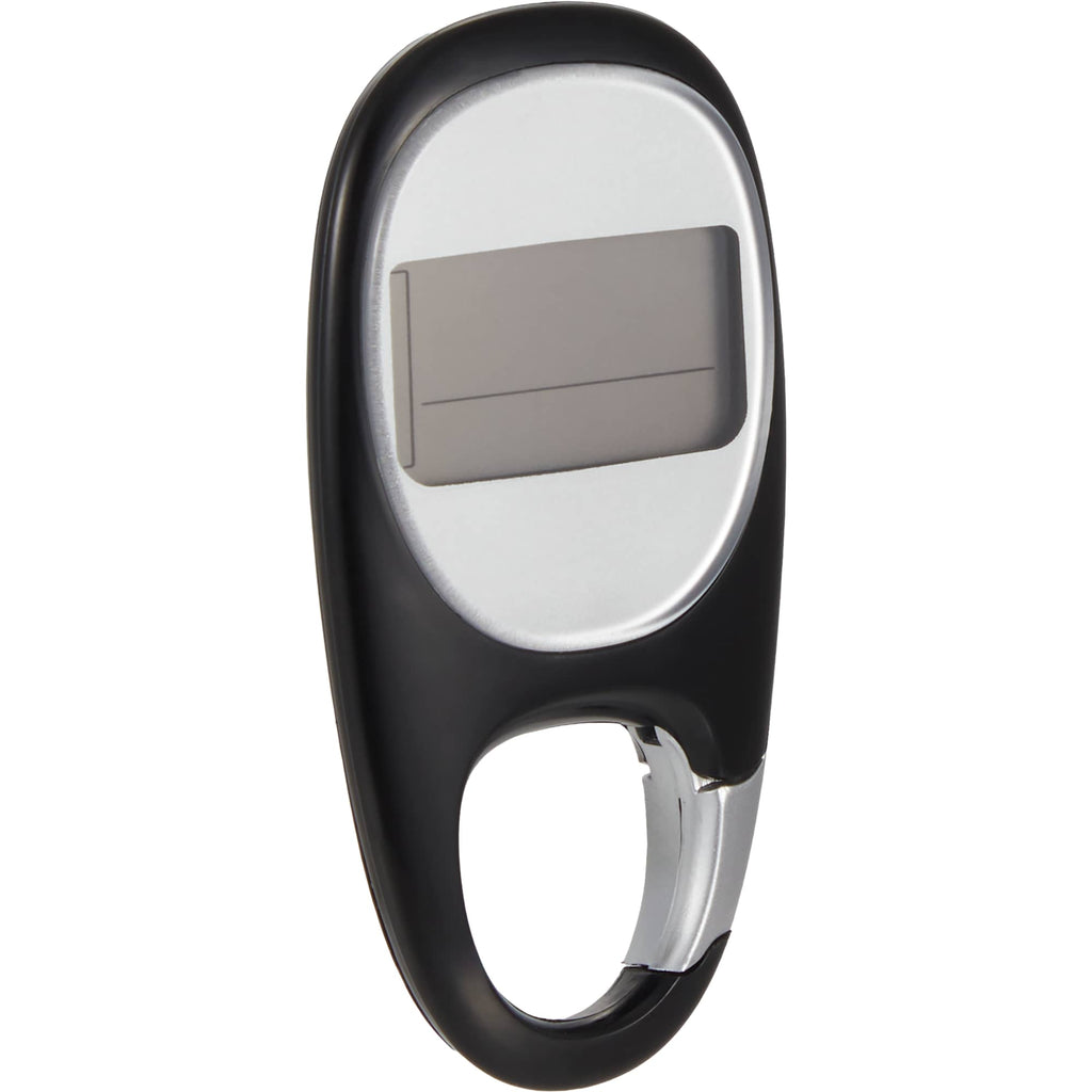 Modern Pedometer with Clock in a Gift Box Full Color - Black - Right Angle