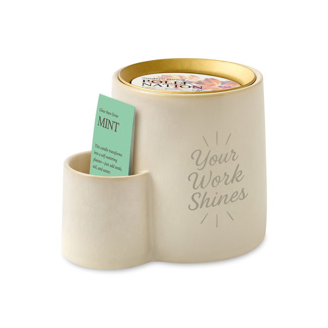 Modern Sprout Ember Earth Soy Candle and Planter Laser Engraving