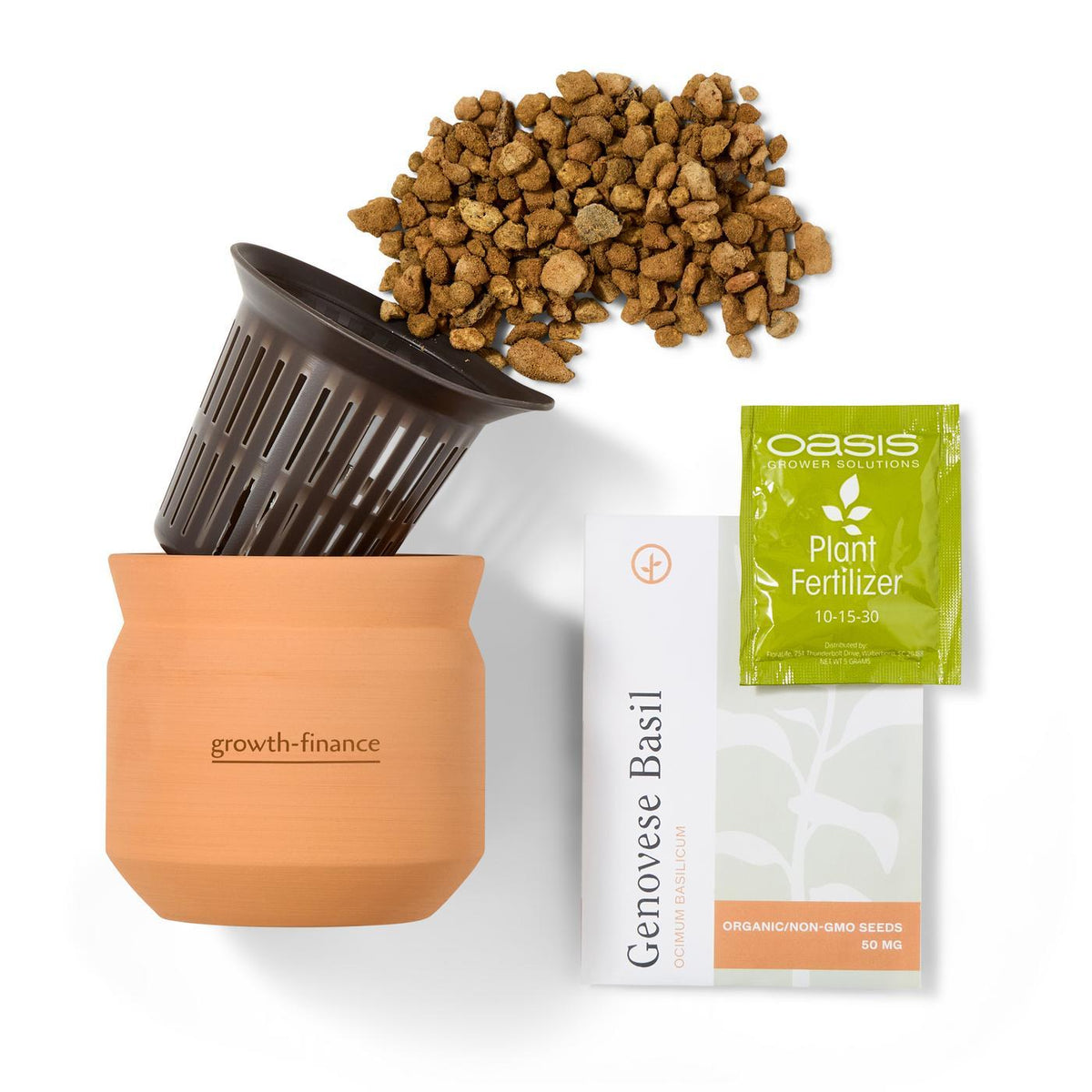 Modern Sprout Tiny Terracotta Grow Kit, Big Congrats Laser Engraving - Terracotta - View 3