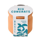 Modern Sprout Tiny Terracotta Grow Kit, Big Congrats Laser Engraving - Terracotta - View 4