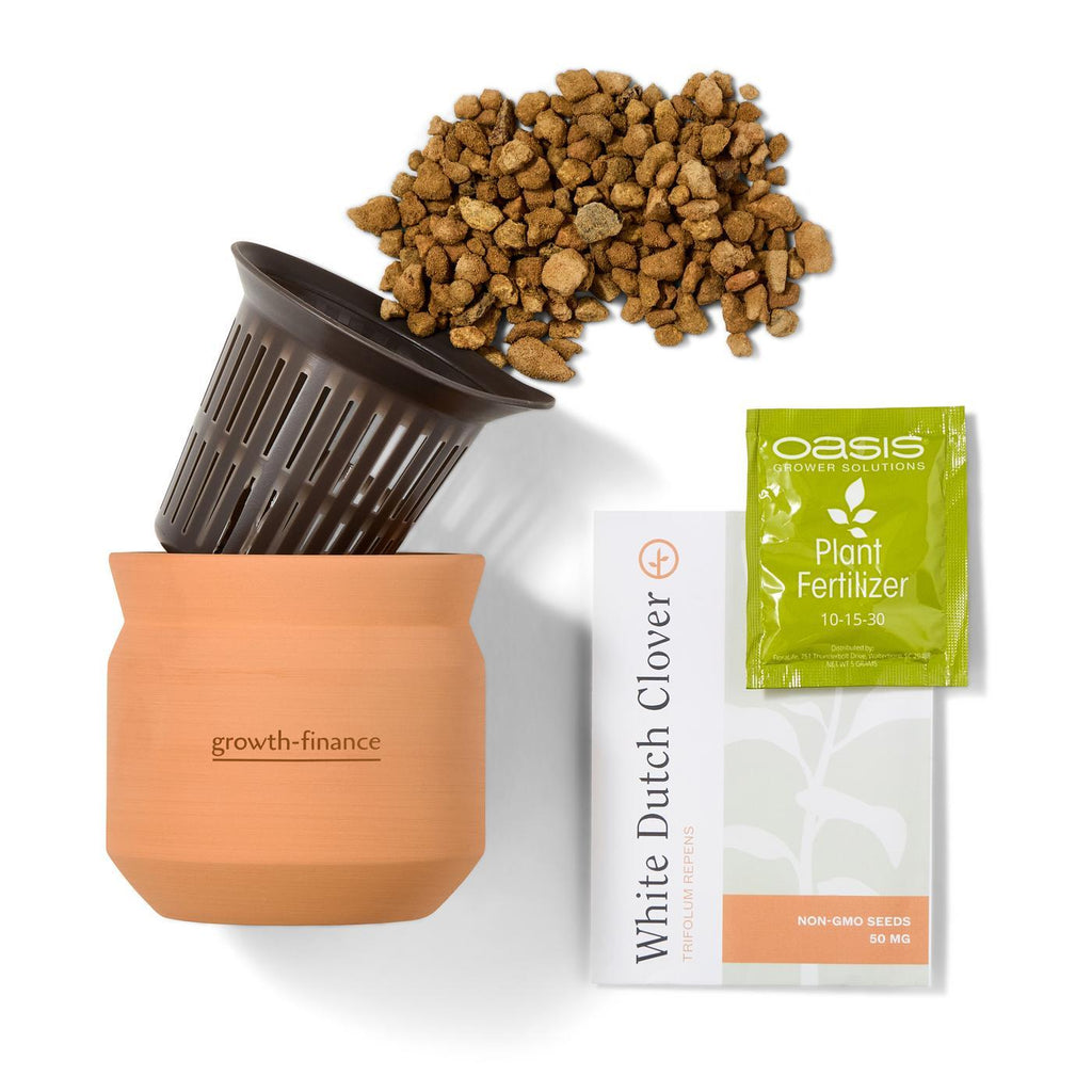 Modern Sprout Tiny Terracotta Grow Kit, Lucky to Have You Laser Engraving - Terracotta - View 2