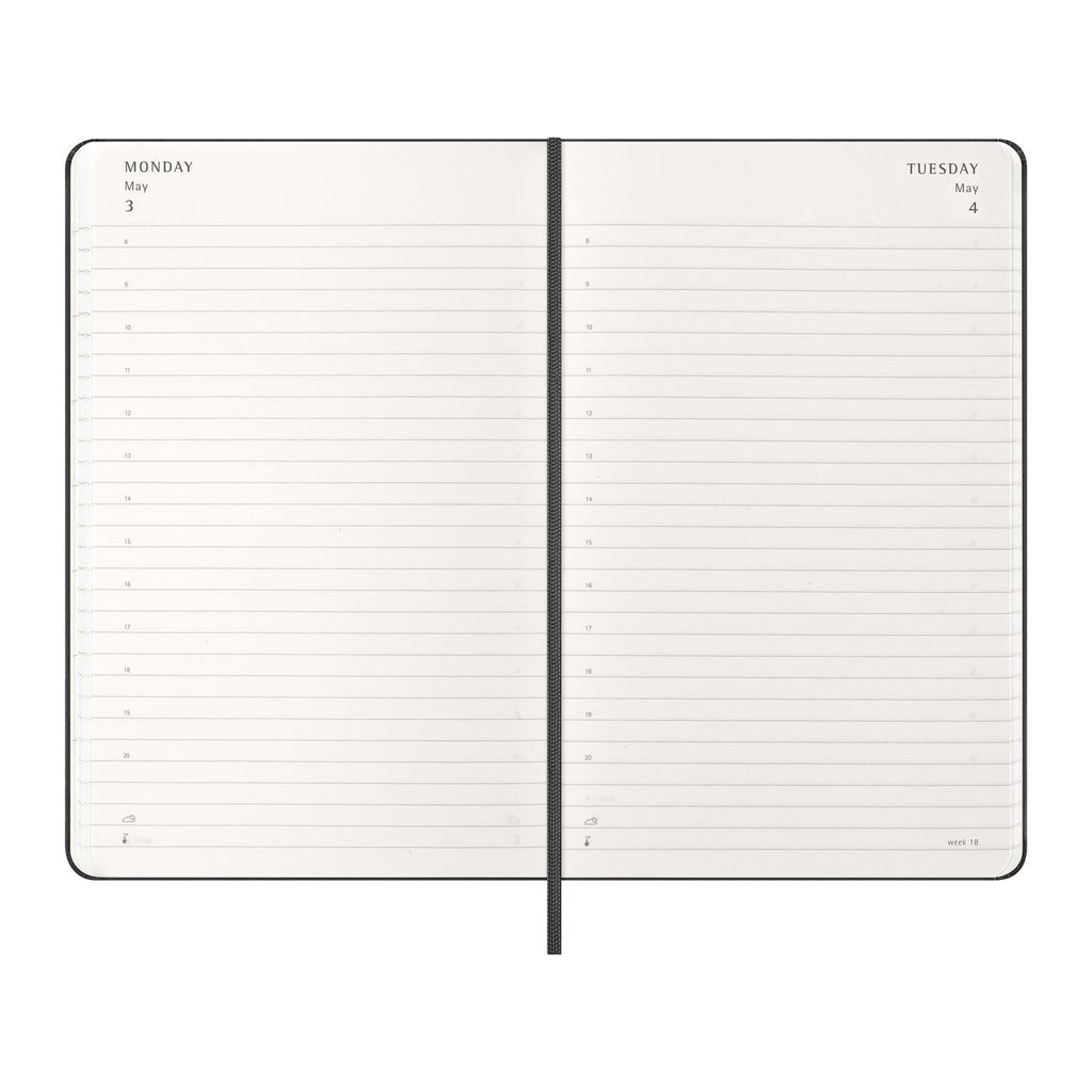 Moleskine 2027 Daily Planner with Hard Cover, Large Debossing - Black - View 3
