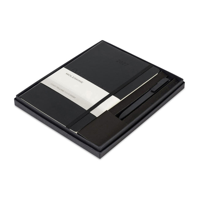Moleskine 2027 Weekly Planner and GO Pen Set, Soft Cover Laser Engraving