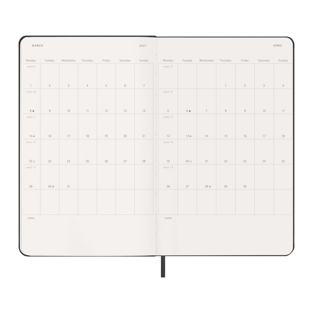 Moleskine 2027 Weekly Planner with Hard Cover, Large - Black - View 4