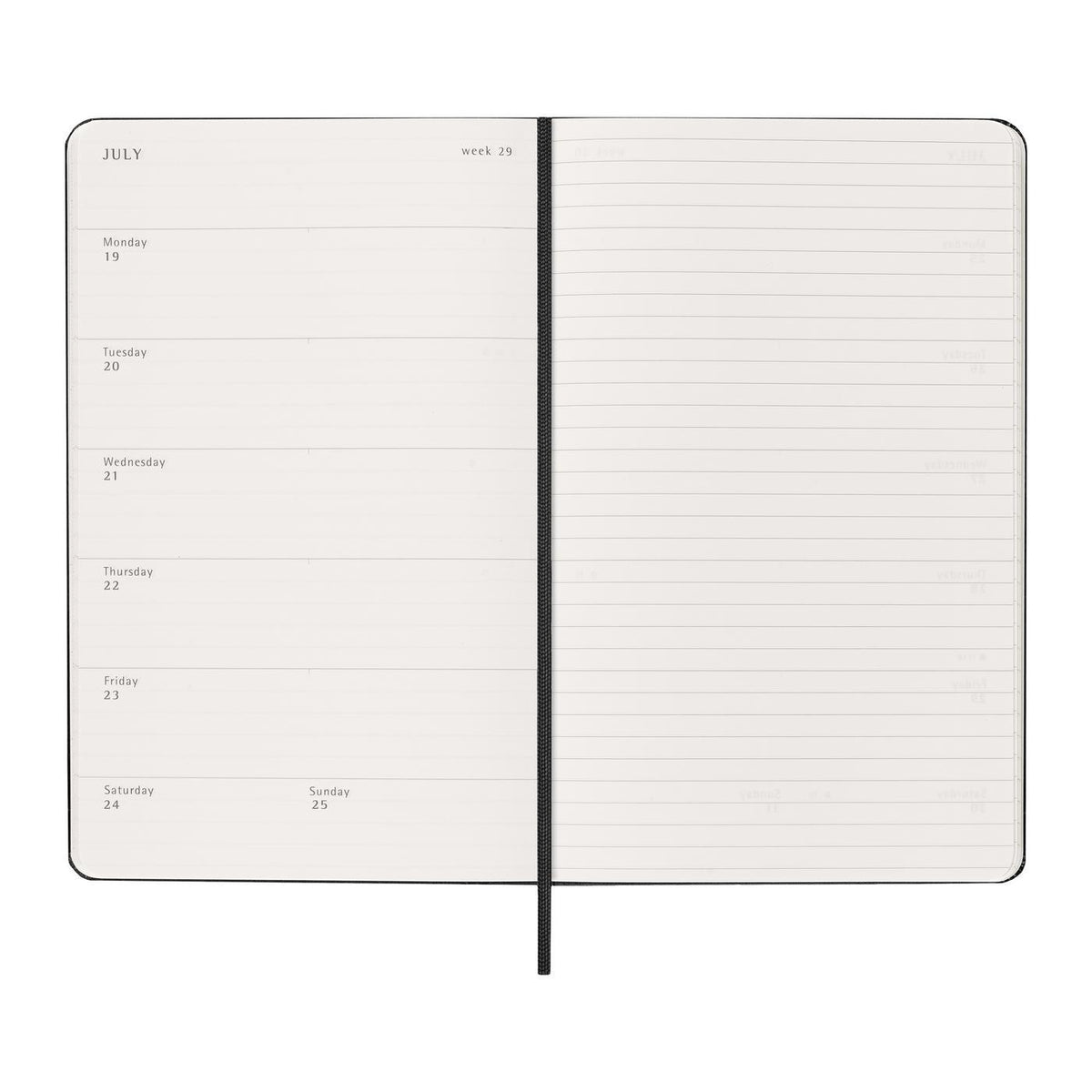Moleskine 2027 Weekly Planner with Hard Cover, Large Debossing - Black - View 3