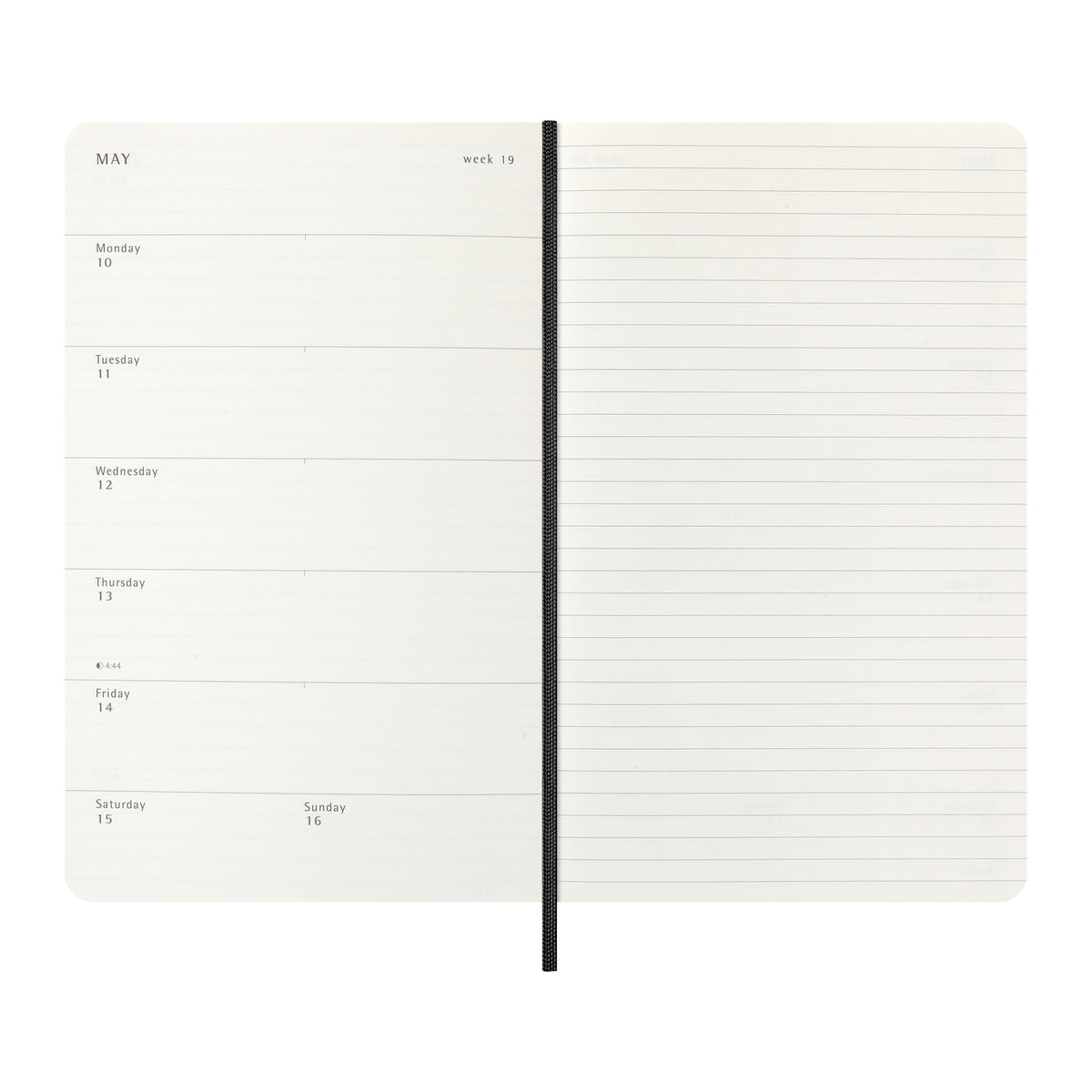 Moleskine 2027 Weekly Planner with Soft Cover, Large - Black - View 3