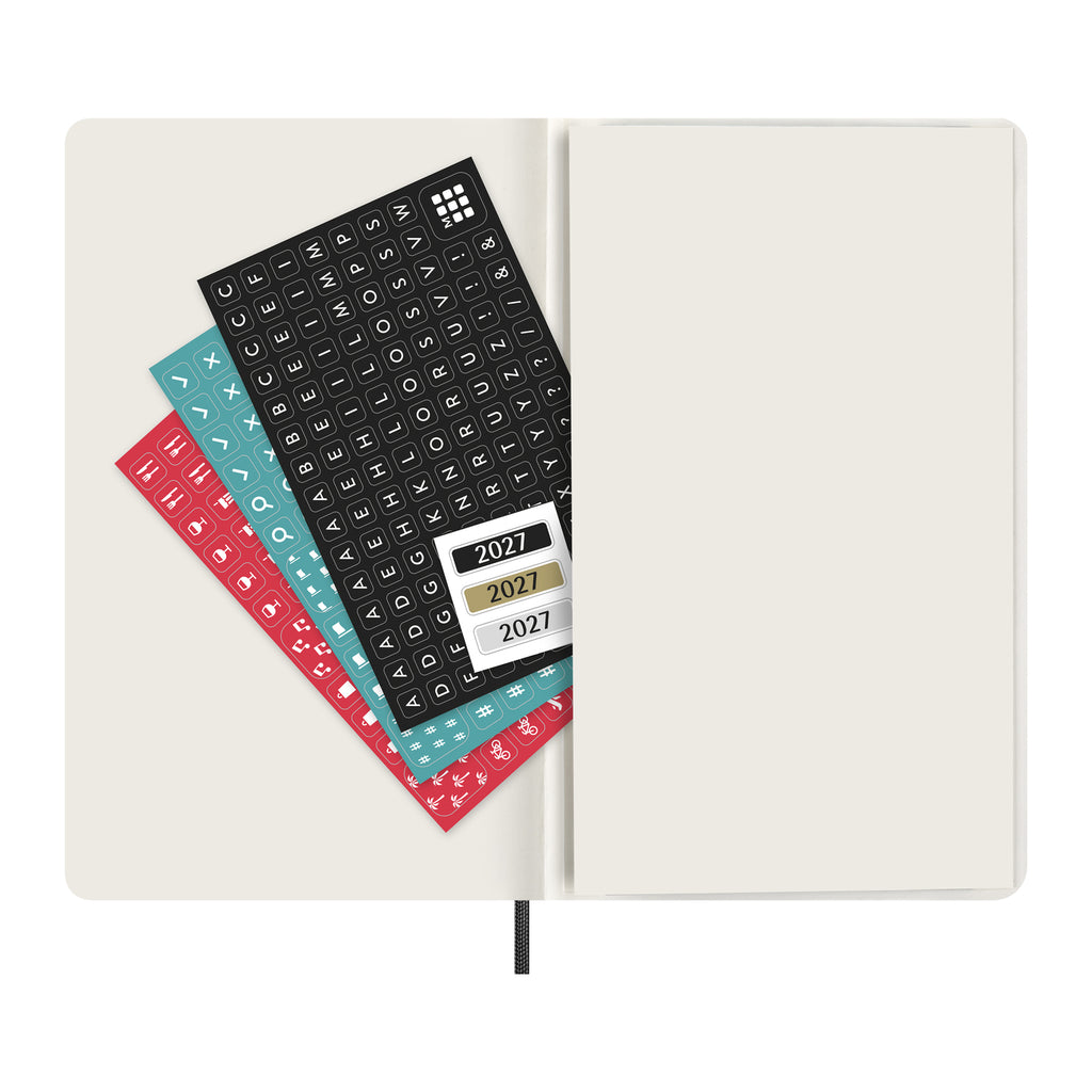 Moleskine 2027 Weekly Planner with Soft Cover, Large Debossing - Black - View 5