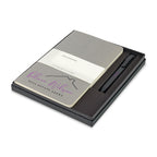 Moleskine Cahier Journals and GO Pen Gift Set, Large Debossing - Pebble Grey - View 1