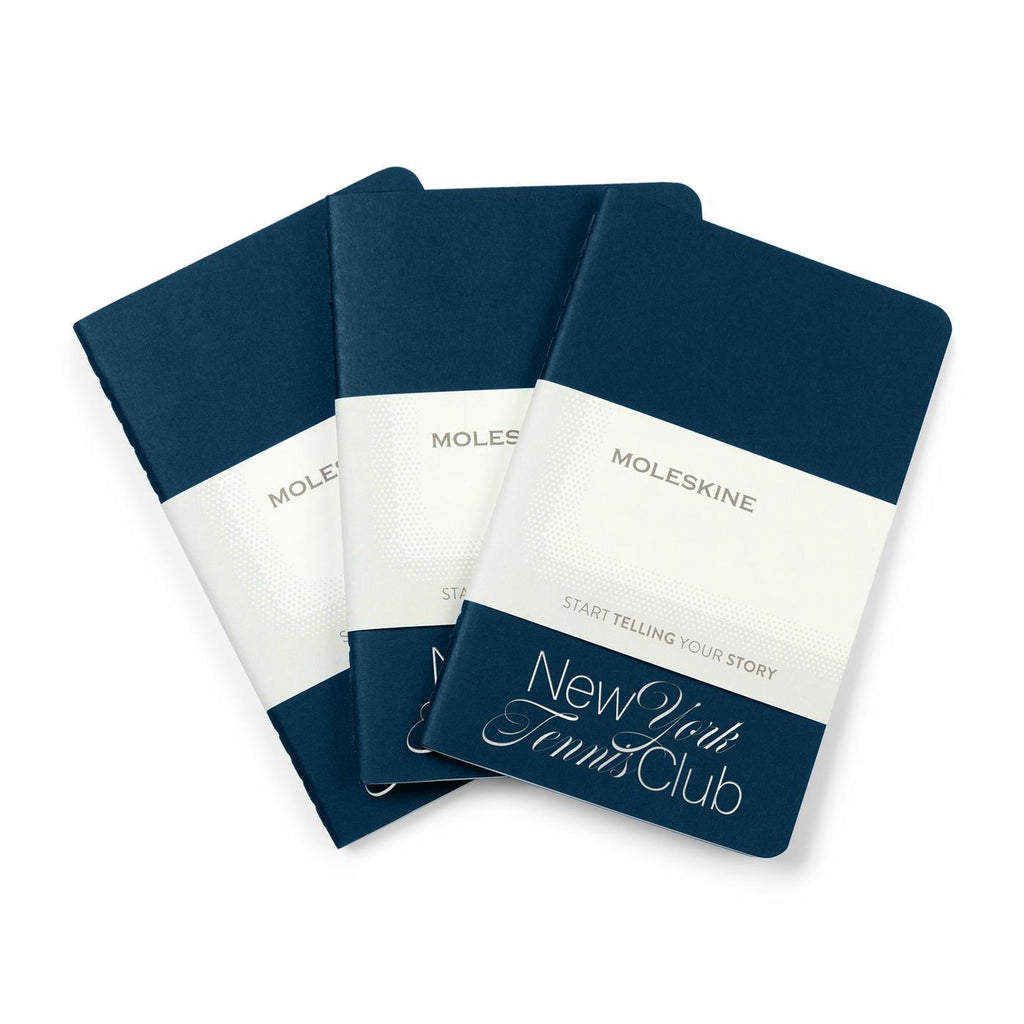 Moleskine Cahier Journals and GO Pen Gift Set, Pocket Debossing - Sapphire Blue / Sapphire Blue - View 2