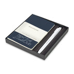 Moleskine Cahier Journals and GO Pen Gift Set, Pocket Debossing - Sapphire Blue/White - View 1
