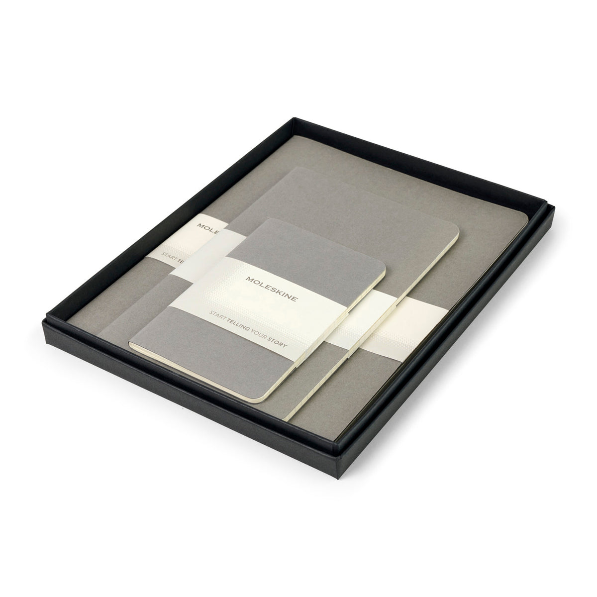 Moleskine Cahier Journals in a Gift Box, Assorted Sizes - Pebble Grey - View 1