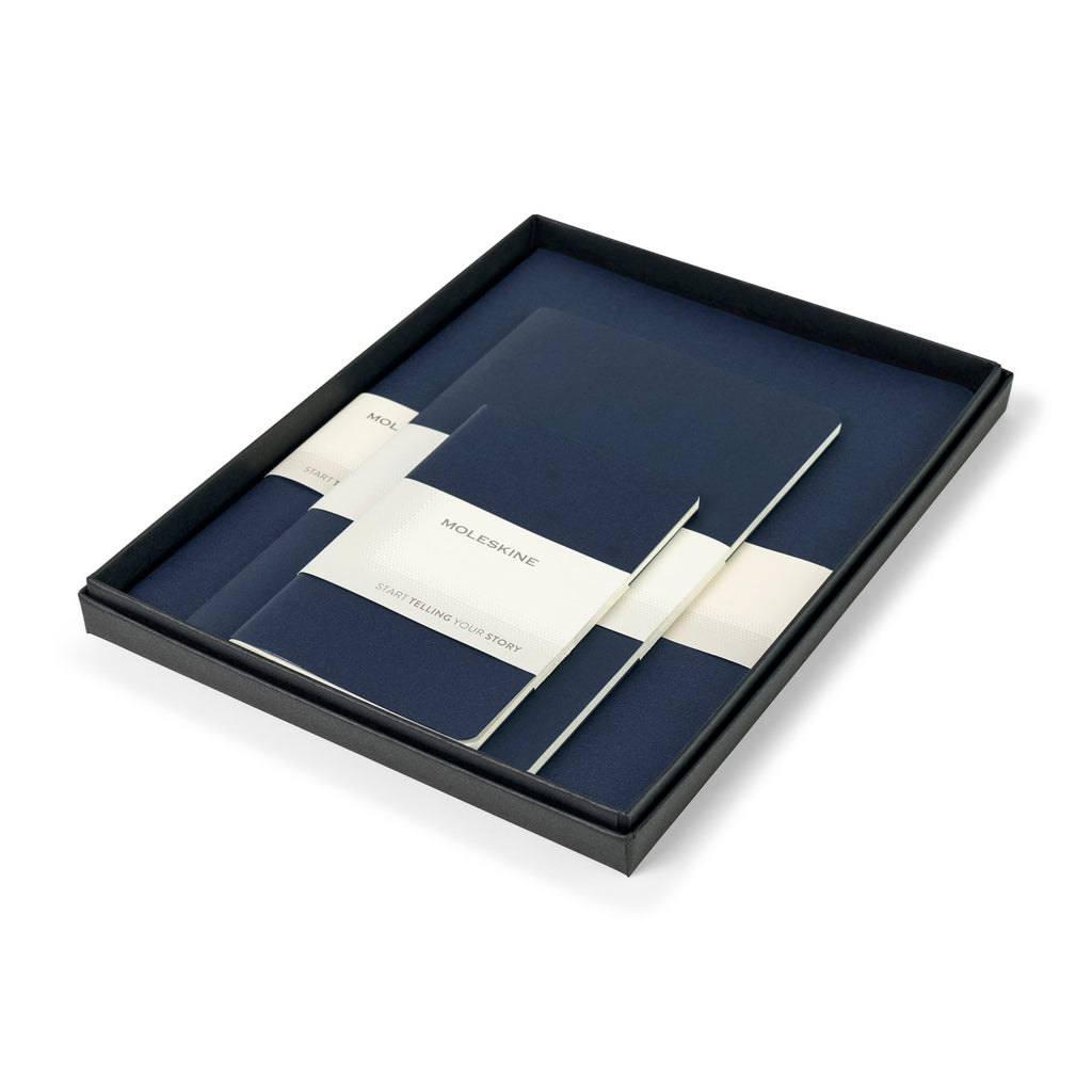 Moleskine Cahier Journals in a Gift Box, Assorted Sizes - Sapphire Blue - View 1