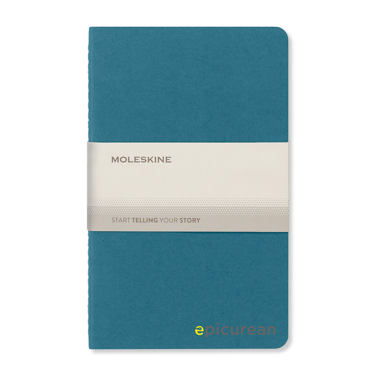 Moleskine Cahier Ruled Journal, Large Debossing - Brisk Blue - View 2