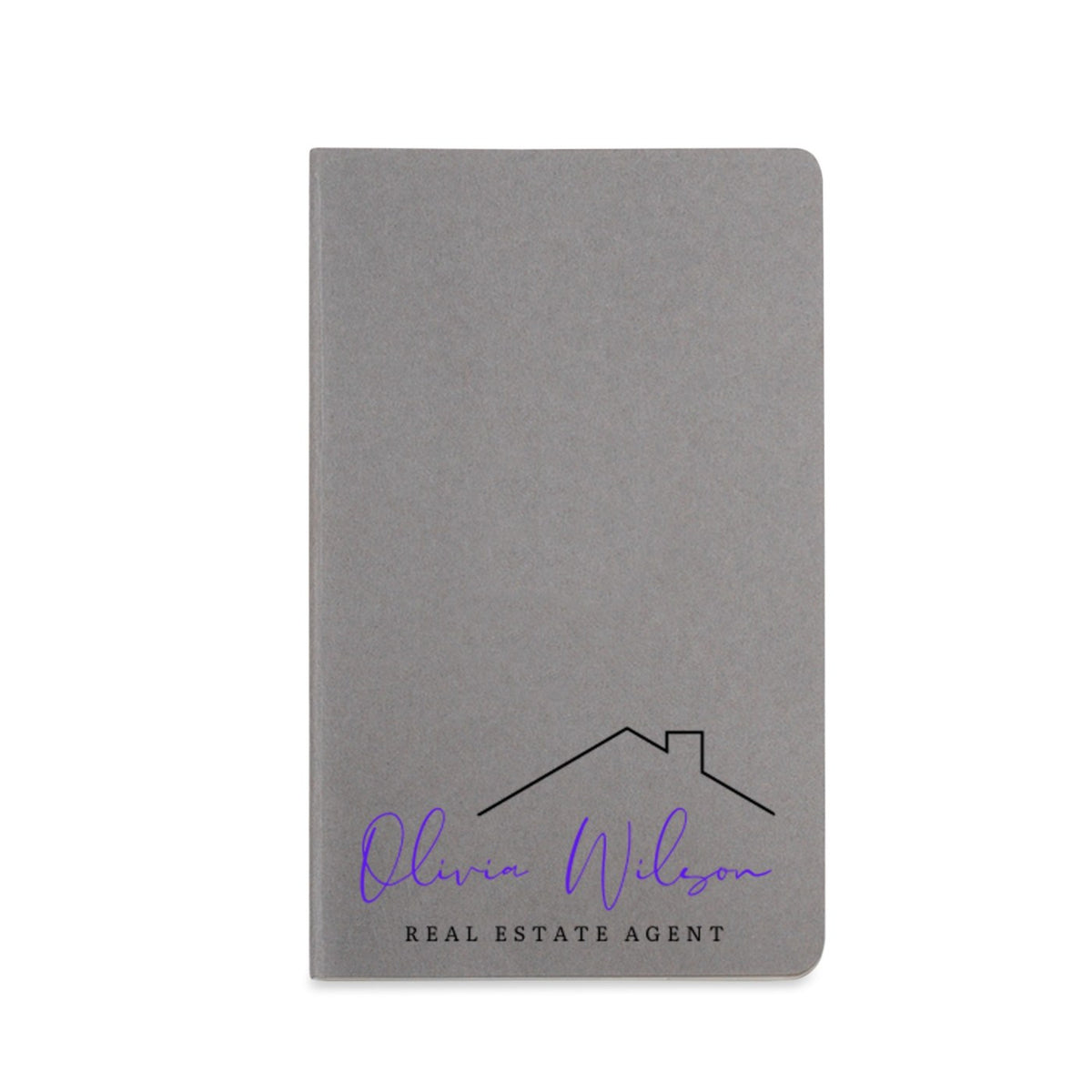 Moleskine Cahier Ruled Journal, Large Debossing - Pebble Grey - View 1