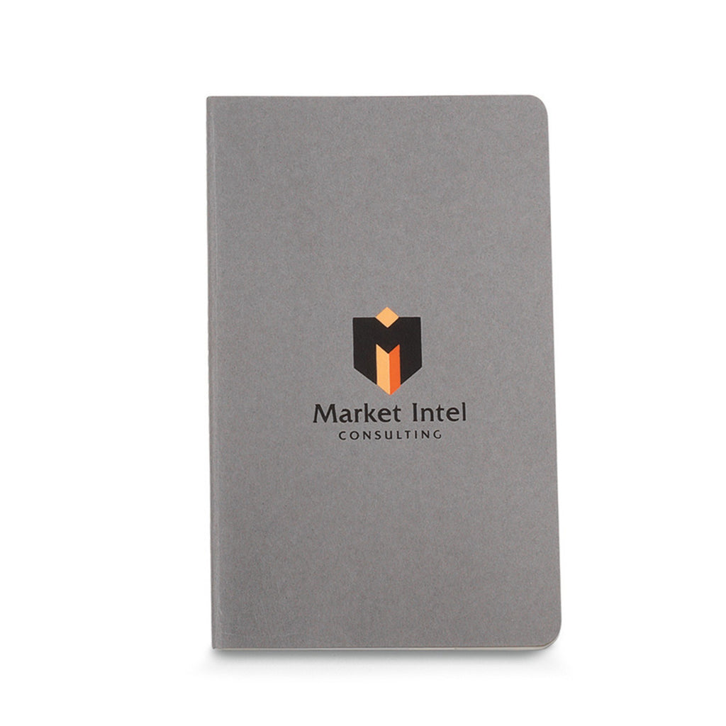 Moleskine Cahier Ruled Journal, Large Debossing - Pebble Grey - View 2