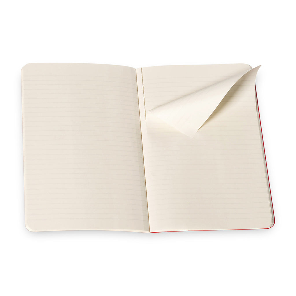 Moleskine Cahier Ruled Journal, Pocket Debossing - Cranberry Red - View 3