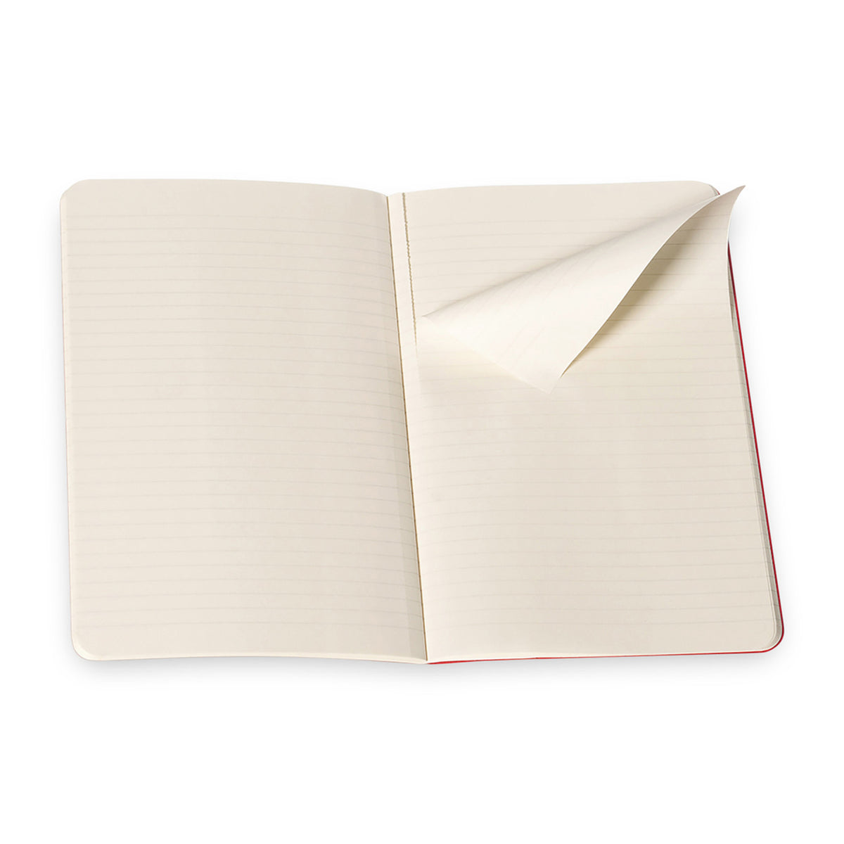 Moleskine Cahier Ruled Journal, Pocket Debossing - Cranberry Red - View 3
