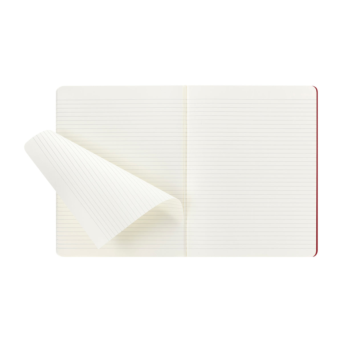 Moleskine Cahier Ruled Journal, X-Large - Cranberry Red - View 3