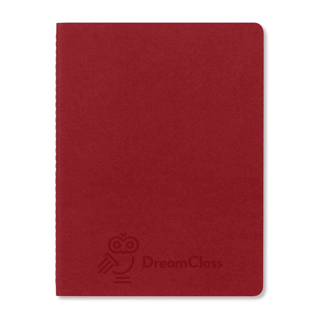 Moleskine Cahier Ruled Journal, X-Large Debossing - Cranberry Red - View 1