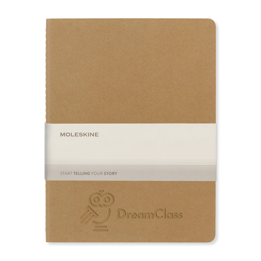 Moleskine Cahier Ruled Journal, X-Large Debossing - Kraft - View 2