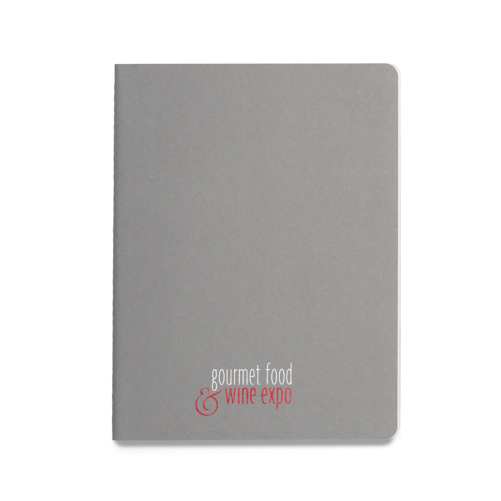 Moleskine Cahier Ruled Journal, X-Large Debossing - Pebble Grey - View 1