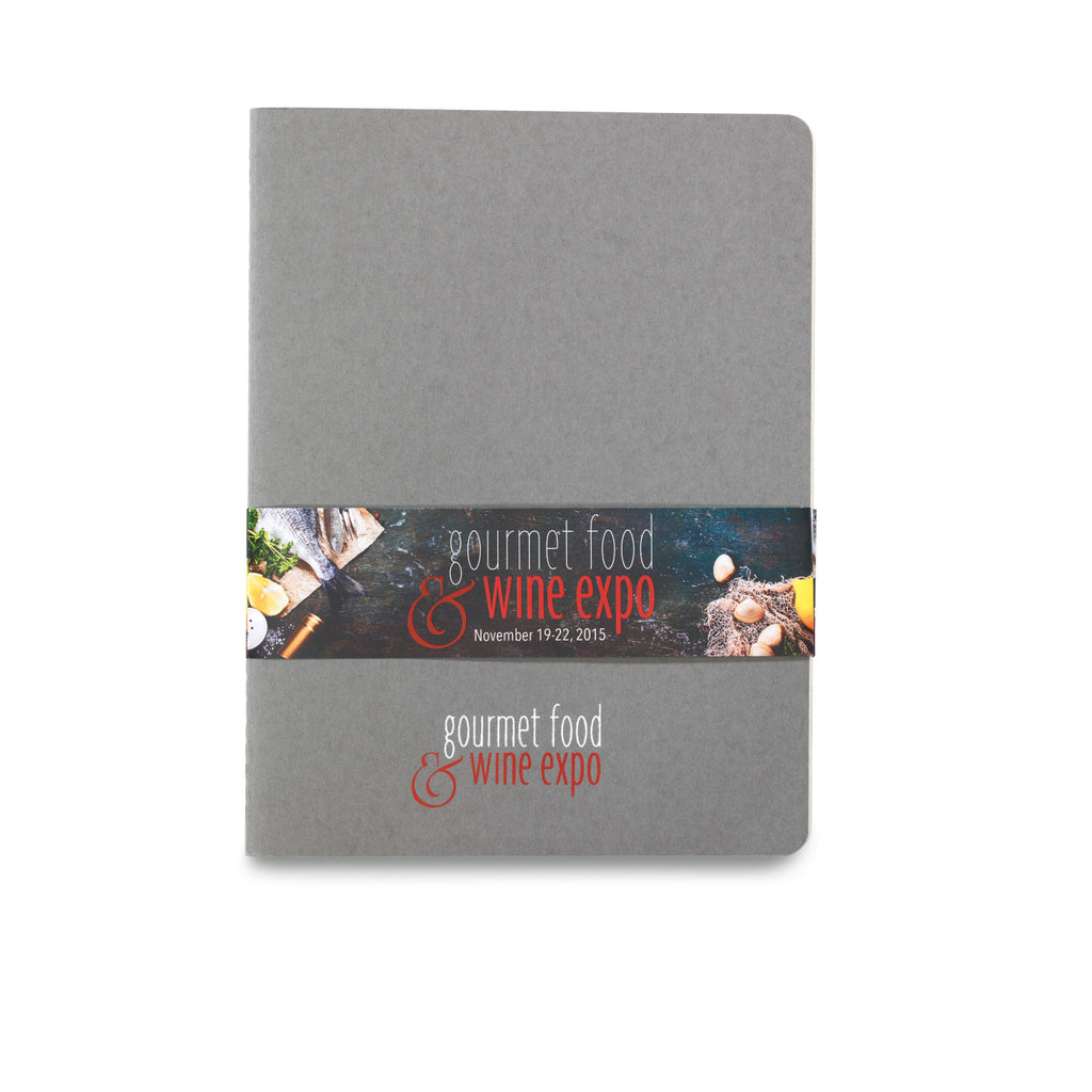 Moleskine Cahier Ruled Journal, X-Large Debossing - Pebble Grey - View 2