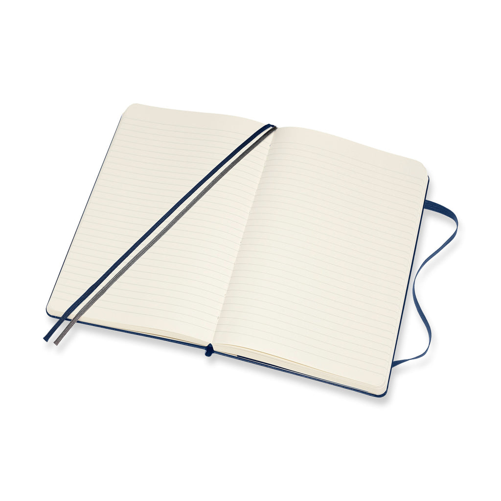 Moleskine Expanded Hard Cover Ruled Notebook, Large Full Color - Sapphire Blue - View 4