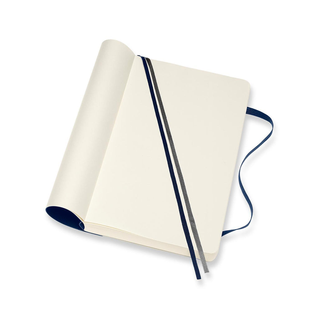 Moleskine Expanded Soft Cover Ruled Notebook, Large - Sapphire Blue - View 3