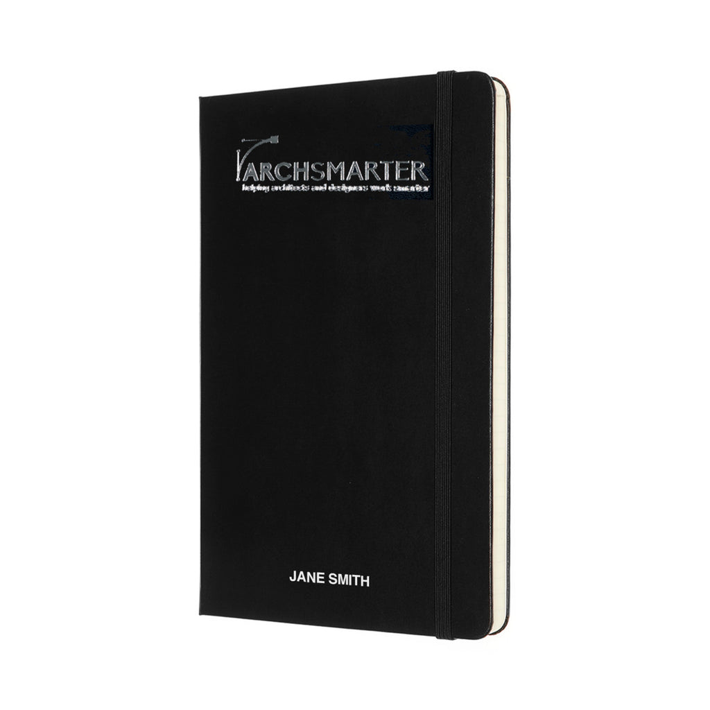 Moleskine Hard Cover Double Layout Notebook, Large Debossing - Black - View 3